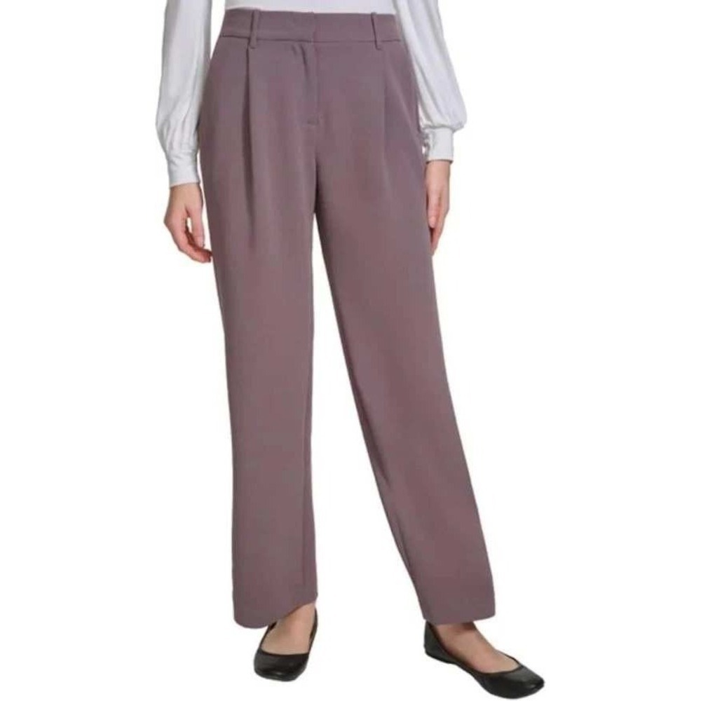 NEW DKNY Women's Size 8 Wide Leg Dress Pants Brown Polyester